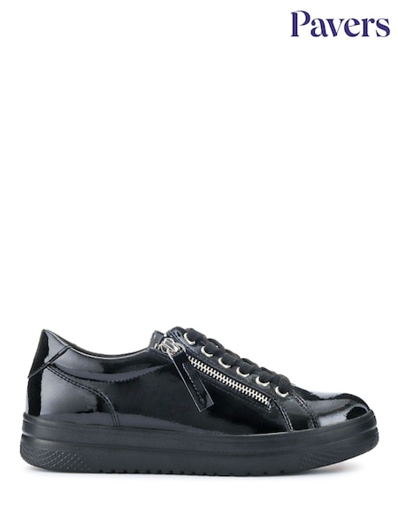 Black - Pavers Chunky Platform Trainers