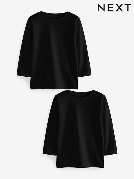Black 2 Pack Long Sleeve T-Shirts 2 Pack (3mths-7yrs) (633399) | £7 - £11