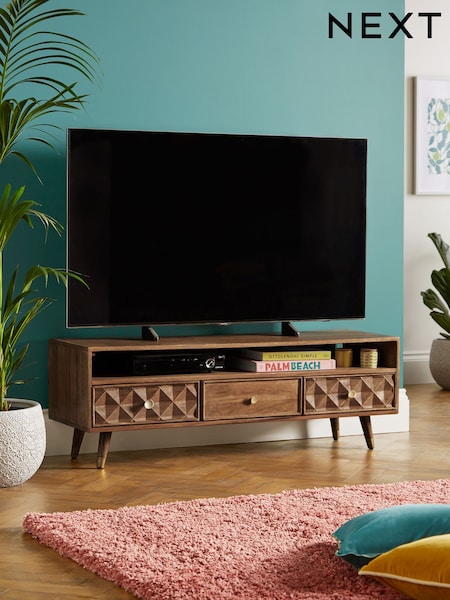 Dark Lloyd Mango Wood Up to 55 inch TV Unit (633946) | £550