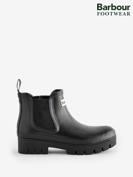 Barbour® Black Halton Ankle Chelsea Wellington Boots (634105) | £70