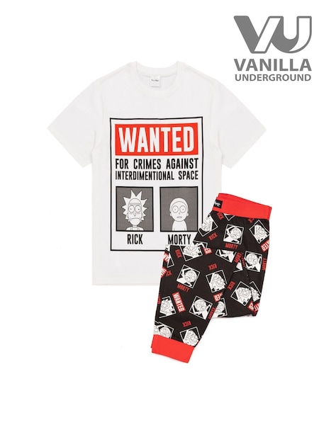 Vanilla Underground White Rick & Morty Mens Marvel Avengers Long Leg 100% Cotton Pyjamas Set (634152) | £28