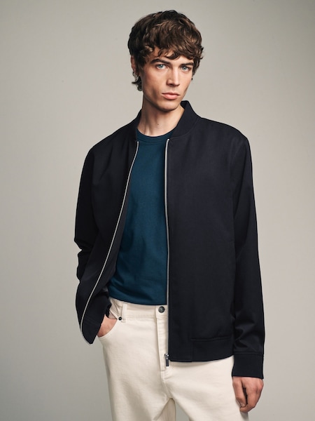 Blue Navy Smart Bomber Jacket (634437) | £49