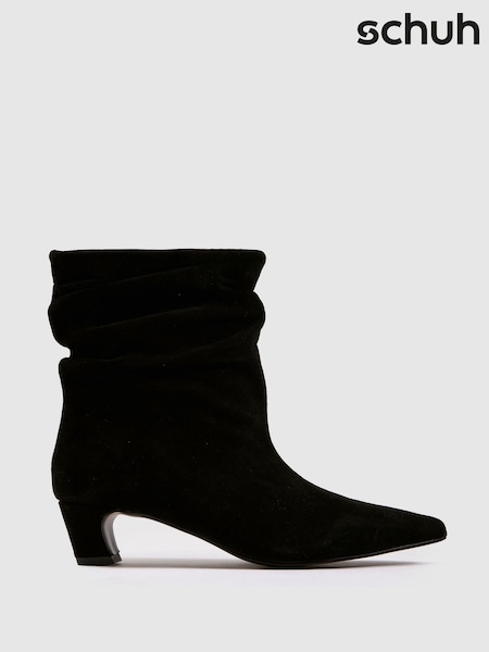 Black - Schuh Bluebell Suede Slouch Boots