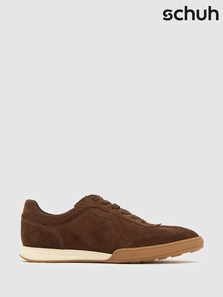 Brown - Regular Schuh Waldorf Suede Trainers