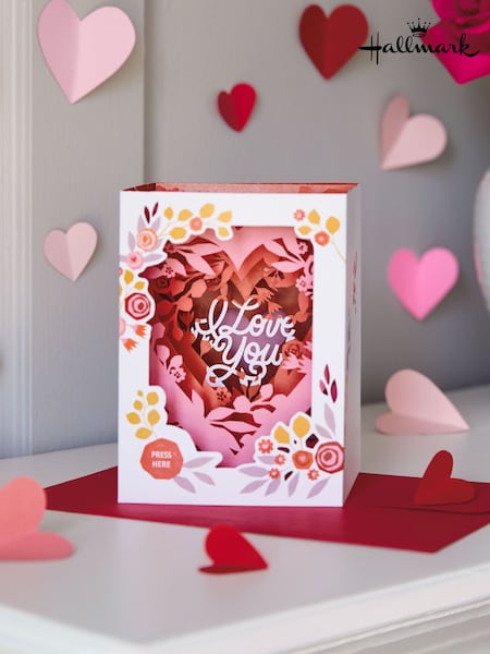 Hallmark Pink  White Music And Light-Up I Love You Valentine's Day Card (635941) | £8.50