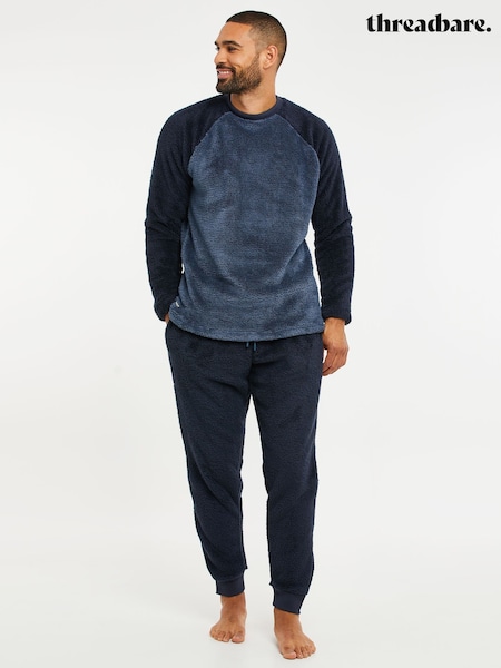 Threadbare Blue Borg Pyjamas Set (636259) | £32