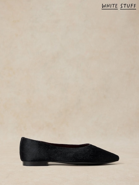 Black - White Stuff Pointed Ballerinas