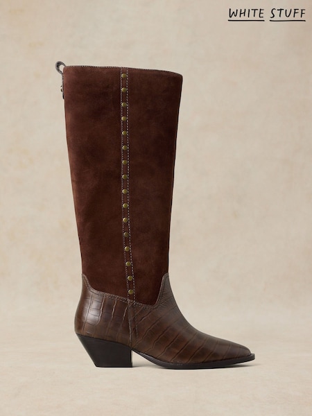 Brown - White Stuff Janie Western Knee High Boots