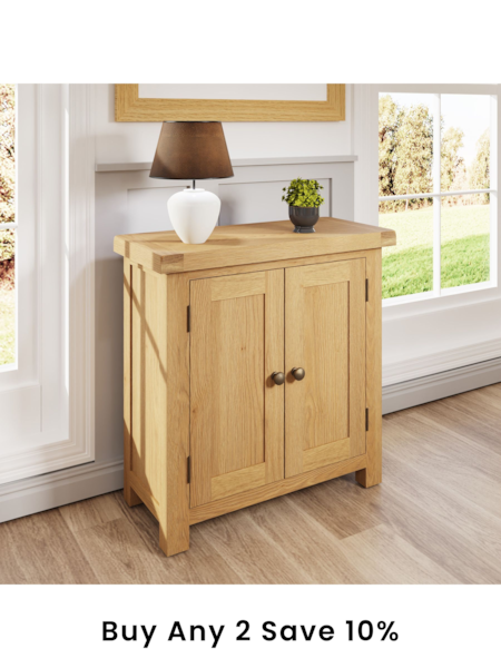 K Interiors Oak Canterbury Solid Wood Cupboard (637949) | £310