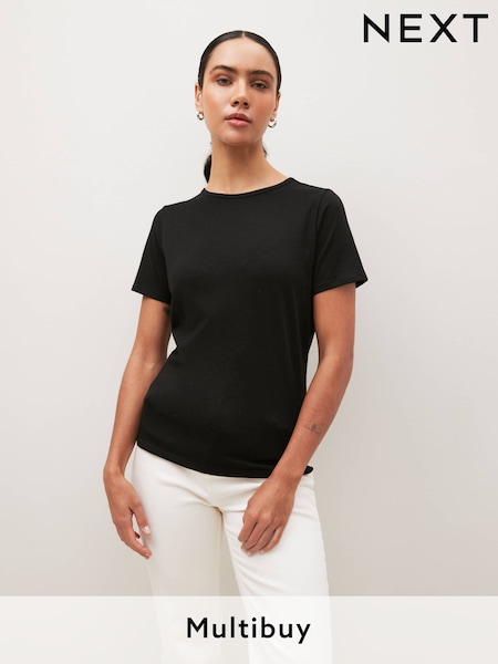 Black The Everyday Crew Neck Cotton Rich Short Sleeve T-Shirt (637969) | £5
