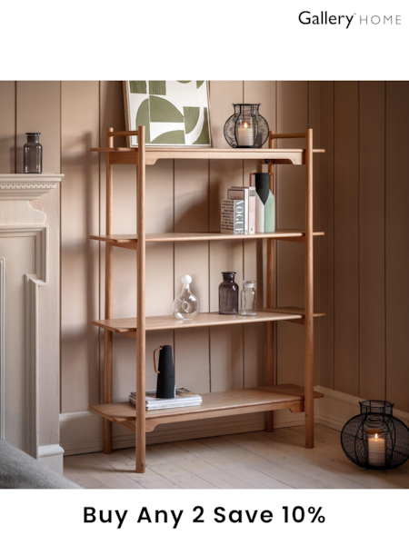 Gallery Home Natural Virginia Open Display (638467) | £571