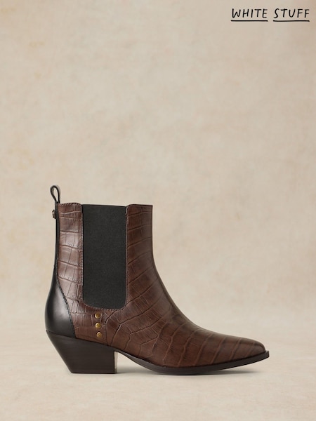 Brown - White Stuff Janie Western Ankle Boots