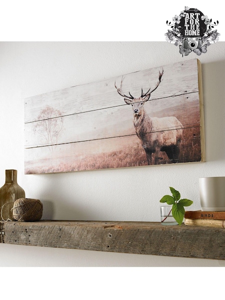 Art For The Home Natural Stag Wooden Plaque (639127) | £35