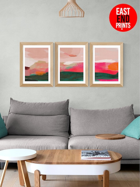 East End Prints Pink Green and Pink Abstract Wall Set by Ana Rut Bre (639331) | £140 - £370