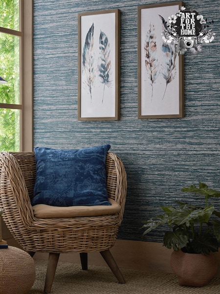 Art For The Home Set of 2 Natural Painterly Feathers Wall Art (639406) | £75