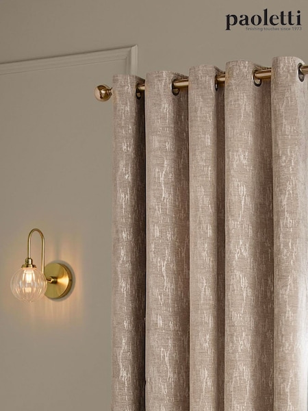 Paoletti Aurelio Chenille Lined Eyelet Curtains