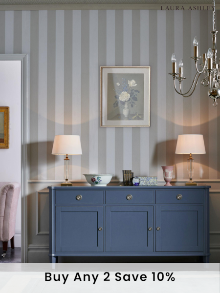 Laura Ashley Dusky Seaspray Henshaw Three Doors Three Drawers Sideboard (639938) | £1,200