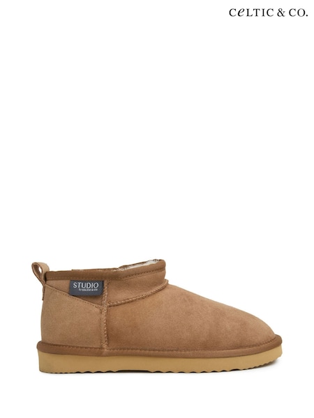 Brown - Celtic & Co. Studio Shortie Slipper Boots