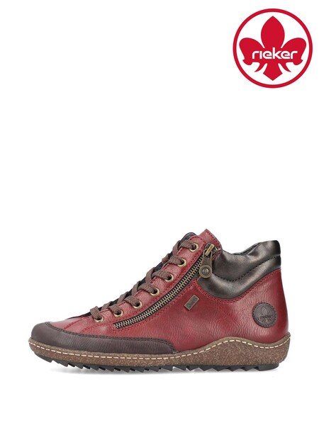 Rieker Womens Red Zipper Boots (640252) | £77