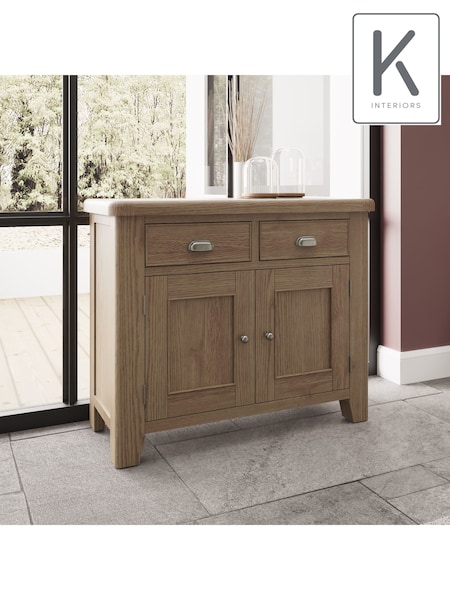 K Interiors Smoked Oak Embleton Solid Wood 2 Door Sideboard (641088) | £625