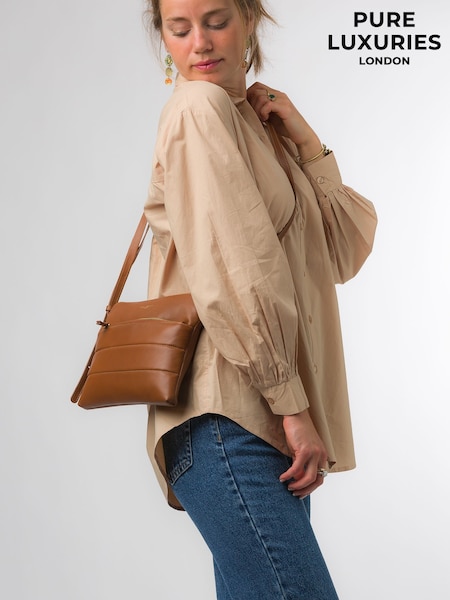 Pure Luxuries London Finola Nappa Leather Cross-Body Bag (641330) | £59