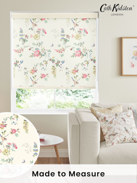Cath Kidston White Birds and Roses Multi Made to Measure Roller Blind (641356) | £58