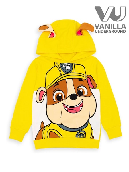 Vanilla Underground Yellow Paw Patrol Character 100% Cotton Hoodie (641365) | £17