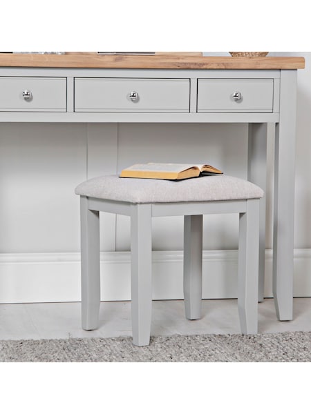 K Interiors Grey Oak Windsor Solid Wood Stool (641378) | £115