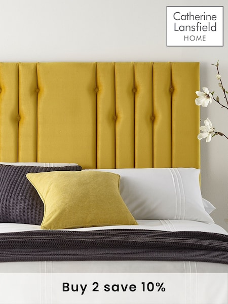 Catherine Lansfield Yellow Velvet Headboard (641722) | £128 - £212