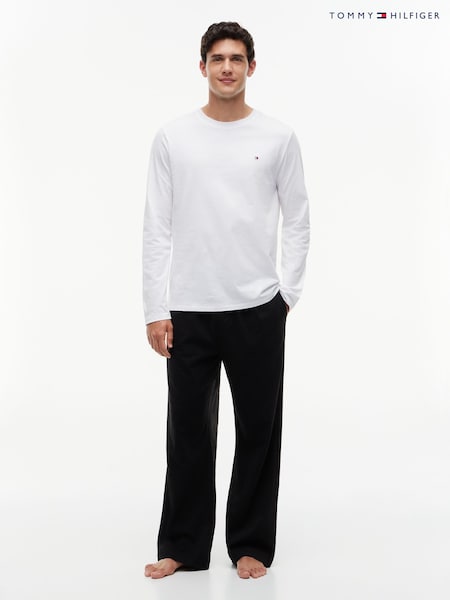 White - Regular Tommy Hilfiger Signature Logo Waistband Pyjamas Set