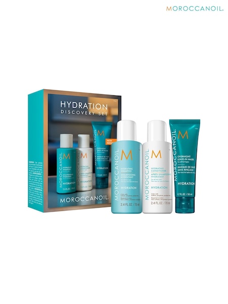 Clear - Moroccanoil Hydrate Shampoo And Conditioner 70ml + New Overnight Leavein Mask 50ml Gift Set