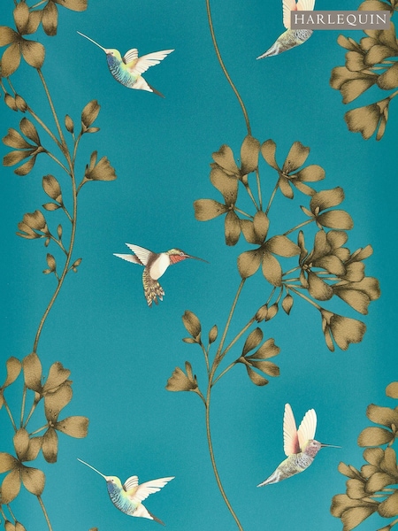 Harlequin Blue Lotus 10.05M Wallpaper (644377) | £88
