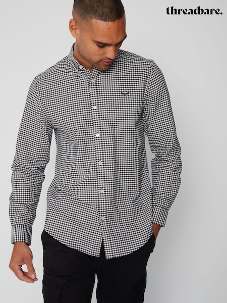 Threadbare Black 100% Cotton Long Sleeve Check Shirt (644460) | £24