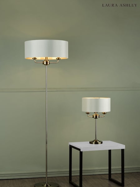 Laura Ashley Brass Sorrento Floor Lamp (645232) | £210