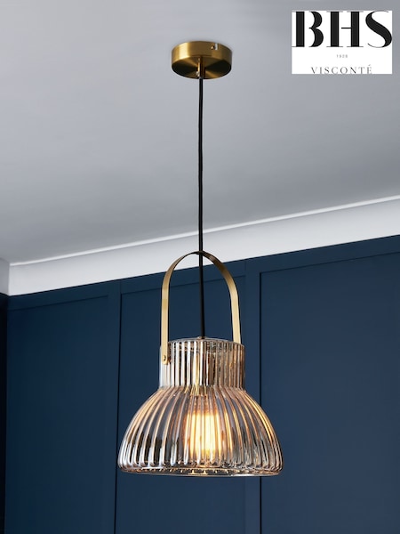Visconte by BHS Brass Sala 1 Light Ceiling Light Pendant (645403) | £100