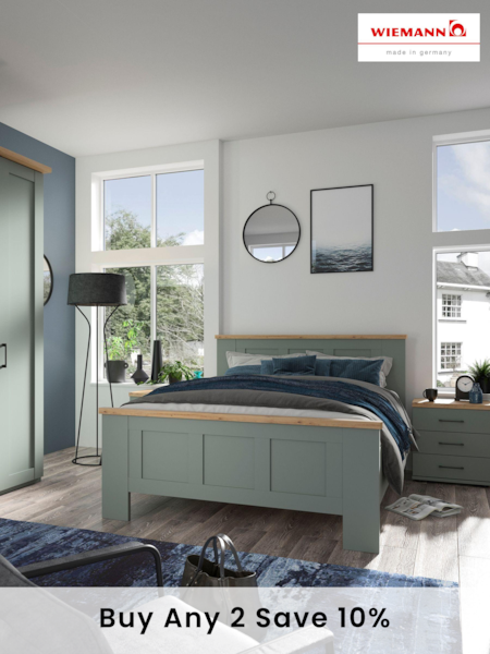Wiemann Sage Green Truro Wooden Bed (646388) | £910 - £960
