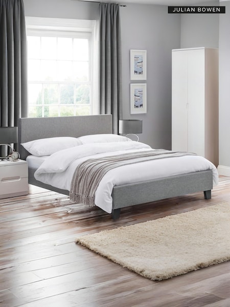 Julian Bowen Grey Rialto Upholstered Linen Bed (646582) | £175 - £260