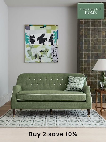 Nina Campbell Carmel Green Walton Small 2 Seater Sofa (647561) | £799