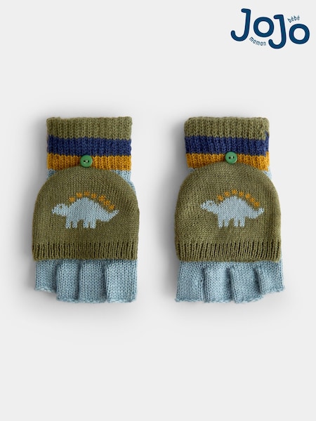 Green Dino - Jojo Maman Bébé Mittens