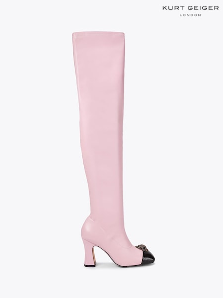 Pink - Kurt Geiger London Belgravia Cap Over The Knee Boots