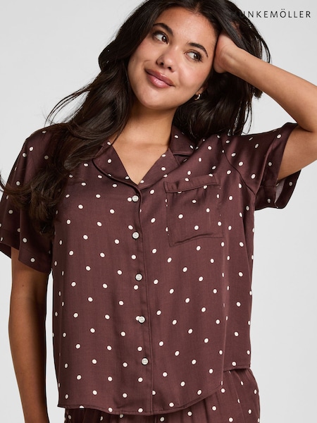 Brown - Hunkemoller Jacket Satin Pyjamas