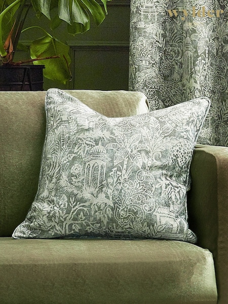 Wylder Tropics Sage Bengal Chenille Cushion (650350) | £28