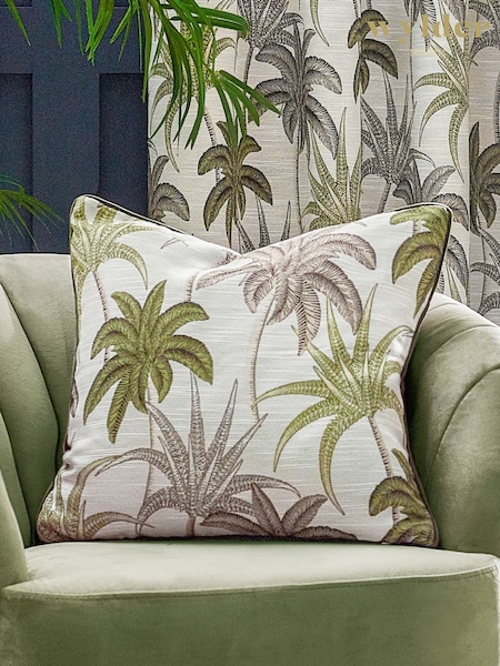 Wylder Green Galapagos Tropical Jacquard Cushion (650375) | £28