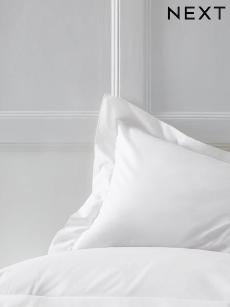 Set of 2 White Cotton Rich Pillowcases (650752) | £7 - £11
