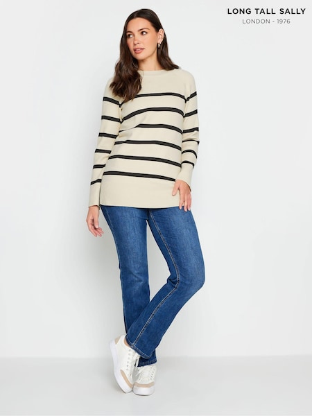 Long Tall Sally Natural Striped Jumper (650947) | £39