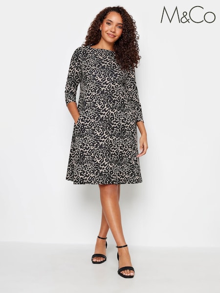 M&Co Black Pocket Swing Dress (650996) | £34