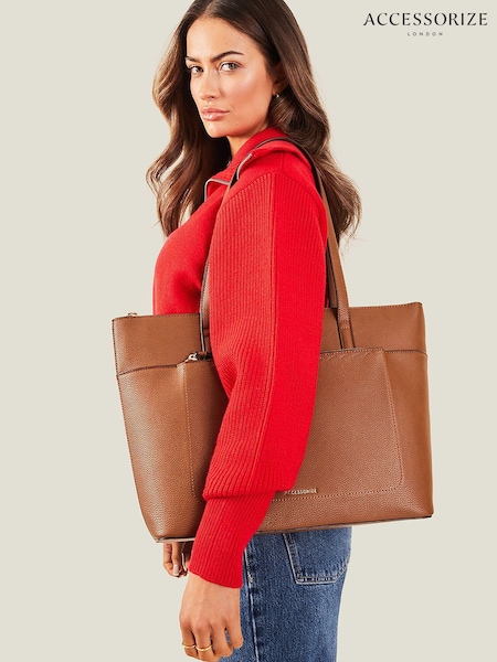 Accessorize Brown Front Pocket Tote Bag (653230) | £35
