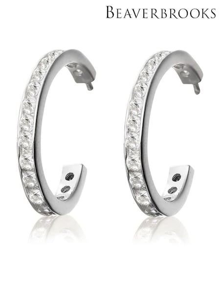 Beaverbrooks Cubic Zirconia Hoop Earrings (653617) | £60