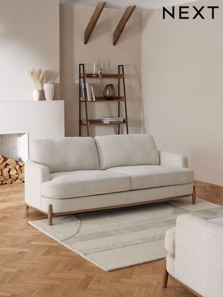 Casual Boucle Light Natural Ellison 3 Seater Sofa (653787) | £950