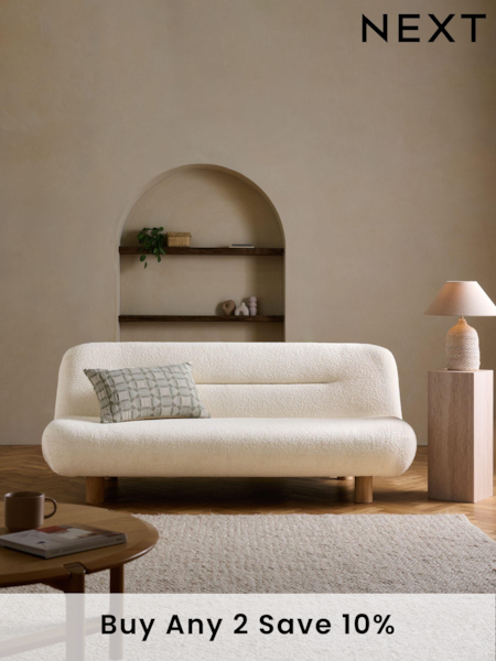 Casual Boucle Oyster Natural Otis Sofa Bed (653838) | £450